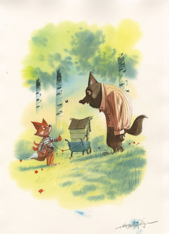 For sale - Renard - T4 - p 28 by Thibault Prugne - Original Illustration