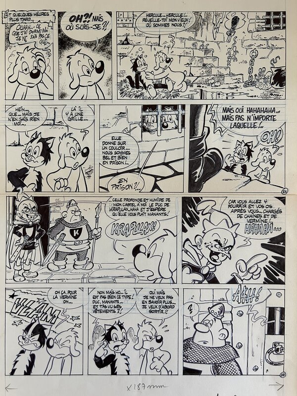 Curd Ridel, François Corteggiani, José Cabrero Arnal, Ridel, Pif et Hercule, Jeux de vilains, planche n°2, PifGadget#924, 1986. - Comic Strip