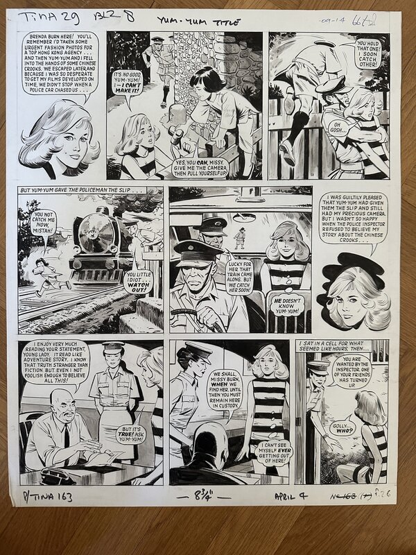 For sale - Sidobre G.LEVIS Planche de MY CHUM YUM YUM parue dans le magazine anglais Princess Tina - Comic Strip