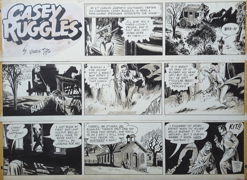 En vente - Casey Ruggles par Warren Tufts - Planche originale