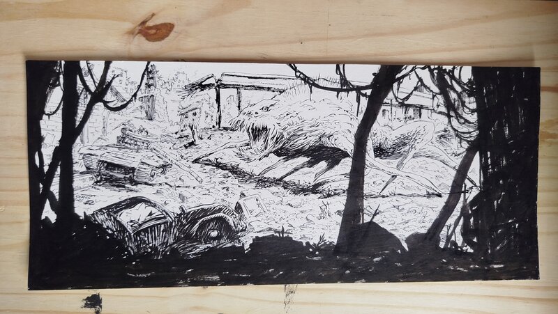 For sale - Confrontation by François Gomès - Original Illustration