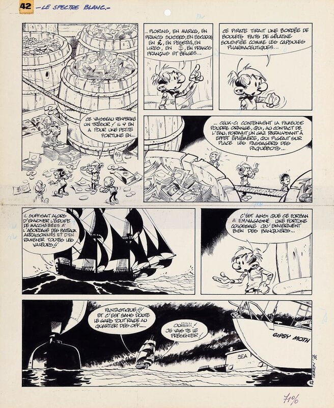 Le Vaisseau Fantôme par Pierre Seron - Planche originale