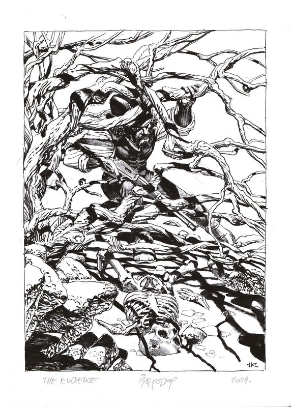 For sale - Igor Kordey, Marshal Bass - THE EVIDENCE - Original Illustration