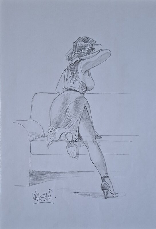 Jean-Charles Kraehn, Fille sexy - Gil Saint-André - Original Illustration