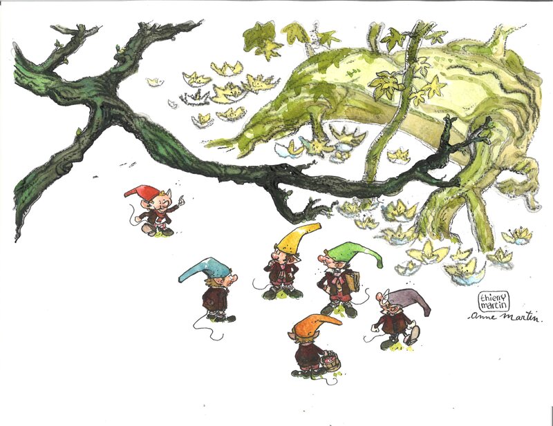 For sale - Anne Martin, Thierry Martin, Anne Martin et Thierry Martin - Lutins - Original Illustration