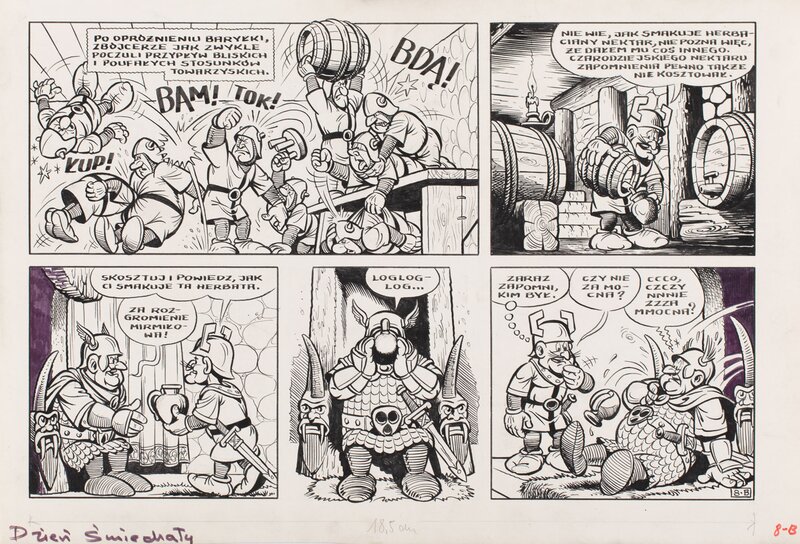 Janusz Christa, Kajko i Kokosz, Dzień Śmiechały, p. 8B - Comic Strip
