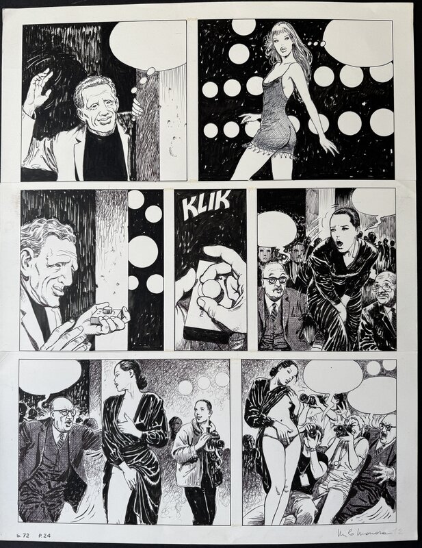 For sale - Milo Manara, Planche Originale Declic 4 Avec le Docteur, la Boite & Claudia - Comic Strip