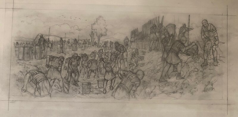 Christian Jégou, Christian Jegou, illustration originale, croquis préparatoire de 