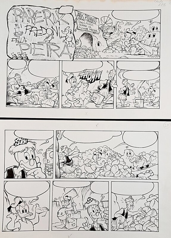 Carlo Limido, Claudia Galimberti, Alessandro Sisti, Paperik e i predoni della pietra - Planche originale