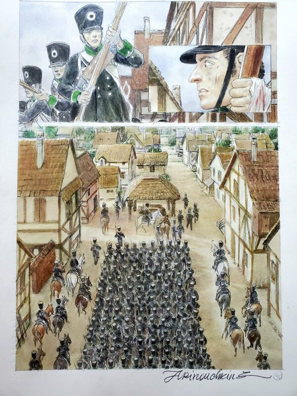 Andréi Arinouchkine, LA FACE CACHEE DE WATERLOO T2   couleur directe - Planche originale