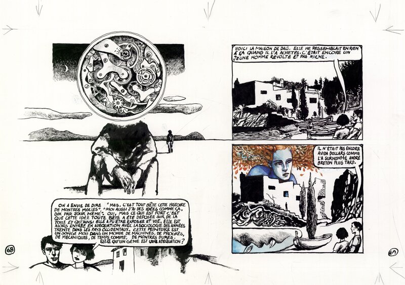 En vente - Dali par Edmond Baudoin - Planche originale