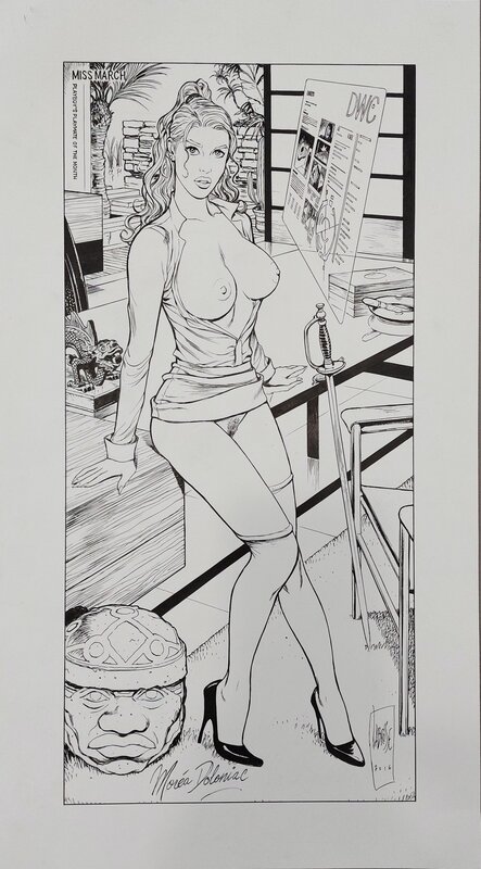 Thierry Labrosse, Morea - Playmate of the month - Original Illustration