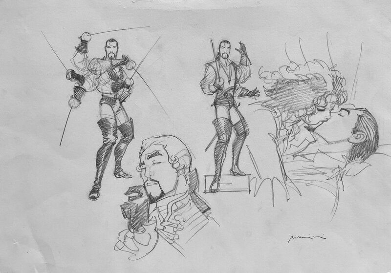 For sale - Marini, 2000 - le Scorpion : Carnet de Croquis du Tome 1 - Original Illustration