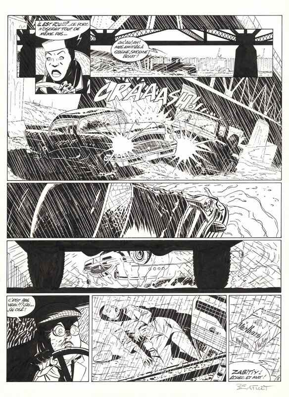 En vente - Philippe Berthet, Pin-Up - Venin, Tome 9 - Planche originale
