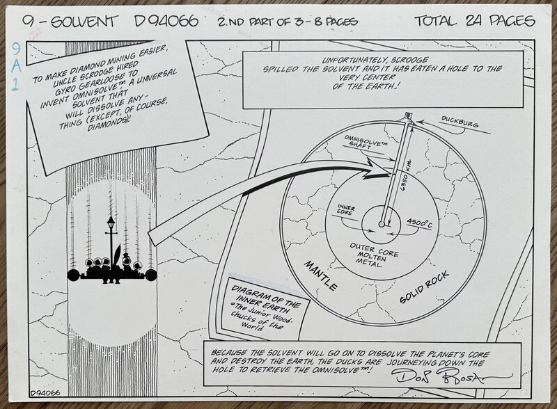 For sale - Don Rosa - Scrooge McDuck - 1995 - Universal Solvent - Half-Splash - Comic Strip