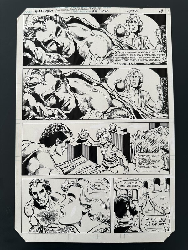 En vente - Dan Jurgens, Mike DeCarlo, Planche Originale Dan Jurgens The Warlord #63 page 18 DC Comics 1982 - Planche originale