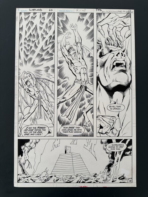 For sale - Dan Jurgens, Mike DeCarlo, Planche Originale Dan Jurgens The Warlord #66 page 19 DC Comics 1982 - Comic Strip
