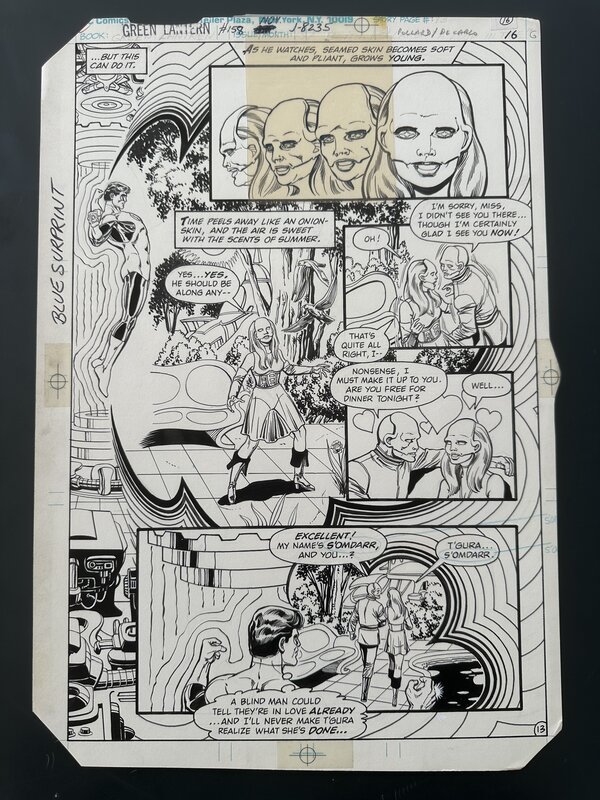 En vente - Keith Pollard, Mike DeCarlo, Planche Originale Keith Pollard Green Lantern #158 page 16 DC Comics 1982 - Planche originale