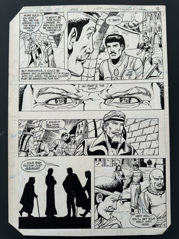En vente - Mark Texeira, Pablo Marcos, Planche Originale Mark Texeira The Warlord #58 page 18 DC Comics 1982 - Planche originale