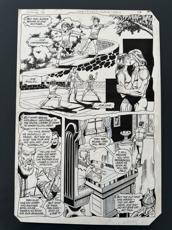 En vente - Mark Texeira, Pablo Marcos, Planche Originale Mark Texeira The Warlord #58 page 19 DC Comics 1982 - Planche originale