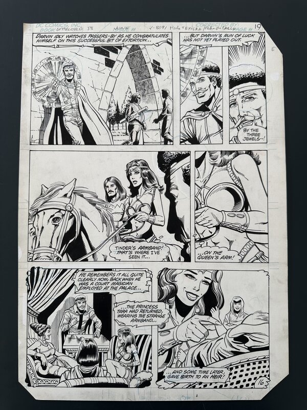 En vente - Mark Texeira, Pablo Marcos, Planche Originale Mark Texeira The Warlord #58 page 19 DC Comics 1982 - Planche originale