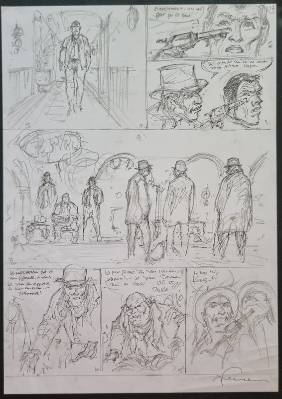 Hermann, Duke T7 - crayonné planche - Planche originale