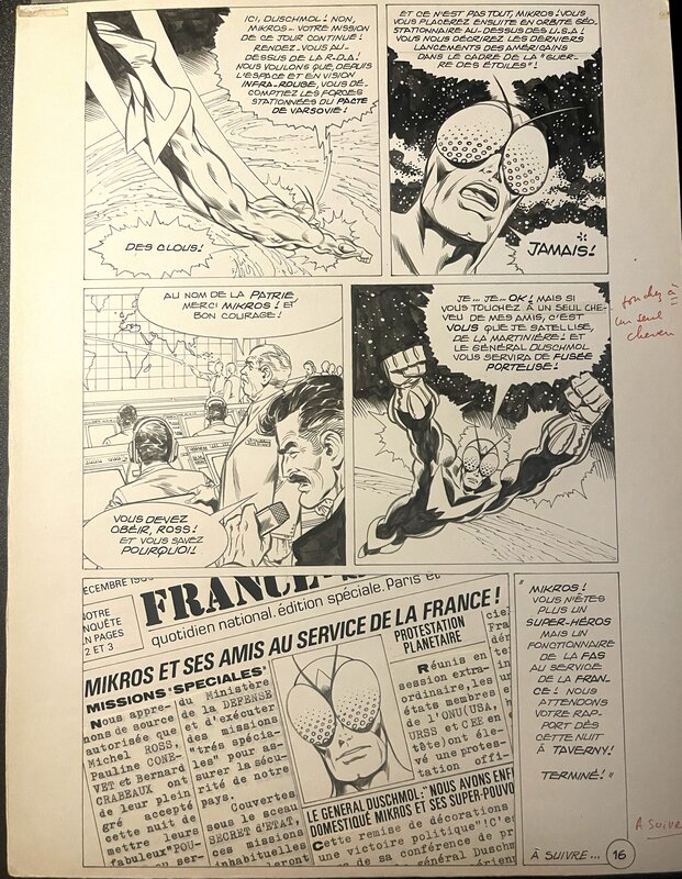 En vente - Mikros par Jean-Yves Mitton - Planche originale