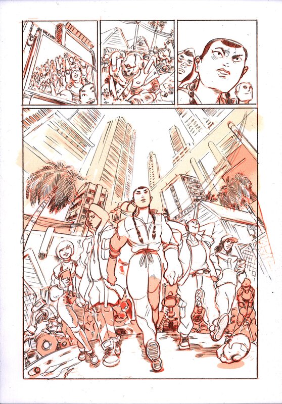 En vente - Baptiste Pagani - LowReader 5 - Page 8 - Planche originale