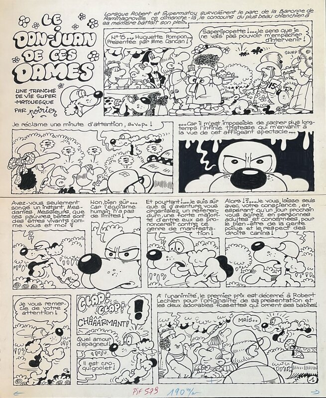 Jean-Claude Poirier, Supermatou - Histoire complète - Le Don Juan de ces dames - Planche originale