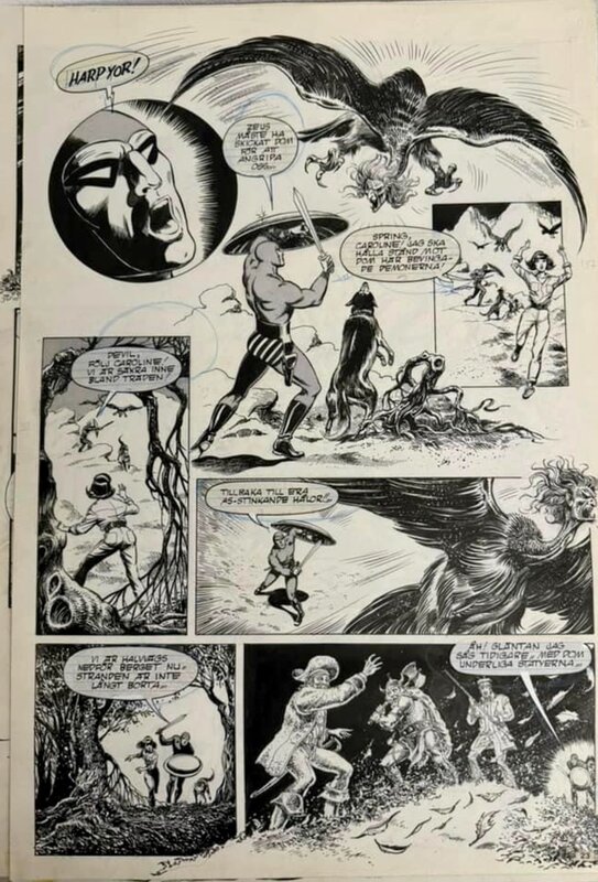 César Spadari, The Phantom “ The Mistery of Polymos “ - Planche originale