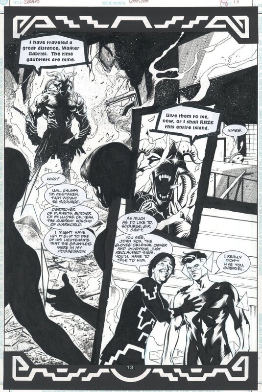 J.H. Williams III, Mick Gray, Chronos #1,000,000 DC - page 13 - Planche originale