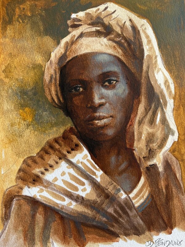 Pendanx - Femme Africaine 1 - Original Illustration