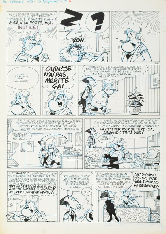 En vente - Didier Chardez, Planche originale n°5 de l'histoire de Digé, 