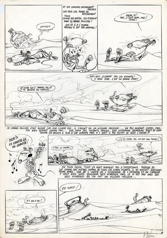 En vente - Ptiluc – Pacush Blues T3 – planche 9 - Planche originale