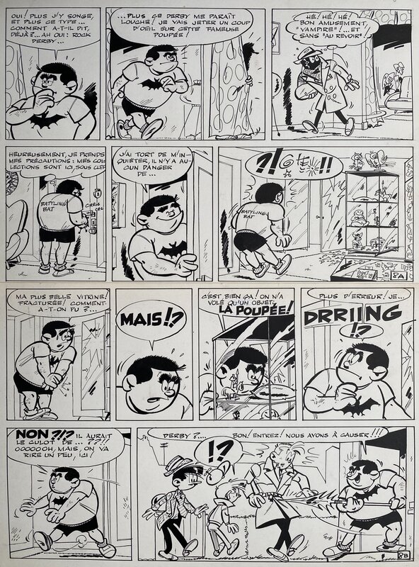 Greg, Rock derby - Les voleurs de poupée - T2 p8 - Planche originale