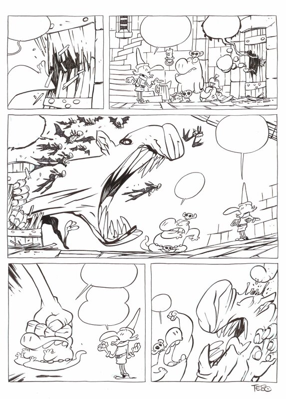 En vente - Donjon Parade par Tébo - Planche originale