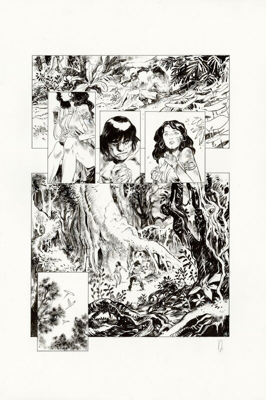En vente - Virginie AUGUSTIN – Conan le Cimmérien tome 6 – planche originale 14 - Planche originale