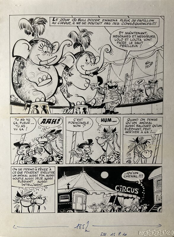 Mic Delinx, Le cirque Bull-dozer - Planche originale