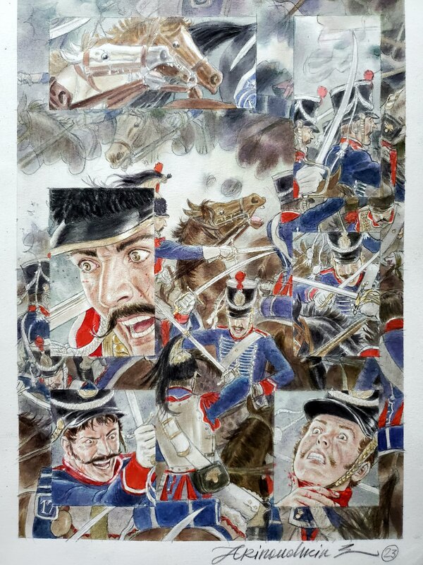 Andréi Arinouchkine, LA FACE CACHEE DE WATERLOO    T2  couleur directe - Planche originale