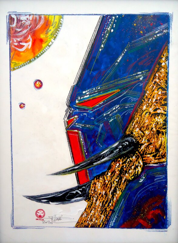 Tête hurlante par Philippe Druillet - Illustration originale