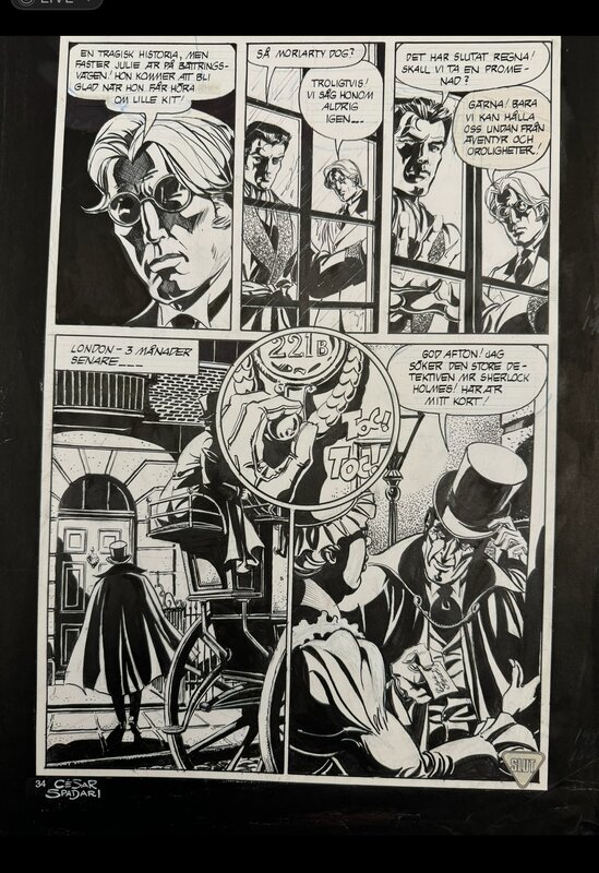 César Spadari, Moriarty - The Phantom - Planche originale