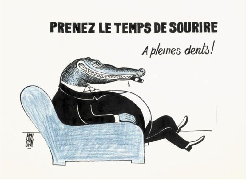 Roland, Henri, Honoré Moisan, Le sourire (Dentiste) - Illustration originale
