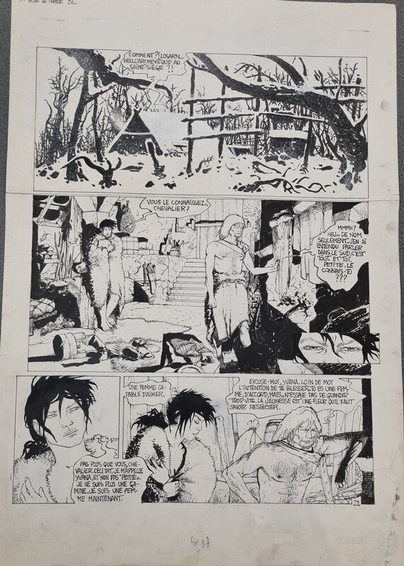 En vente - Henri Reculé, Castel Amer - La geste du temple - Planche originale
