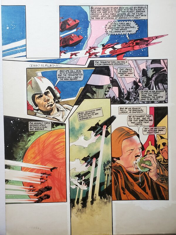 John M. Burns, BUCK ROGERS   couleur directe - Comic Strip