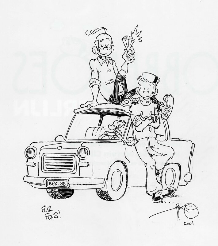 Flix Spirou en Berlin - Original Illustration