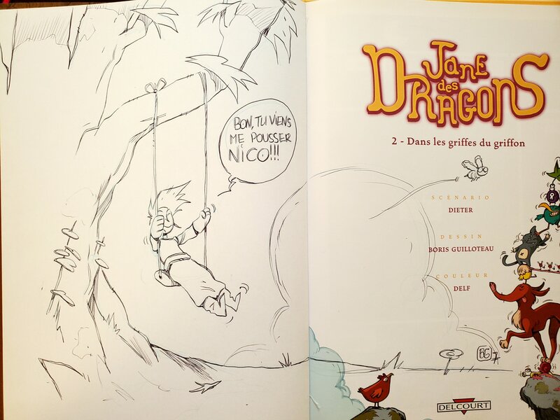 Boris Guilloteau, JANE DES DRAGONS   T2 DANS LES GRIFFES DU GRIFFON - Dédicace