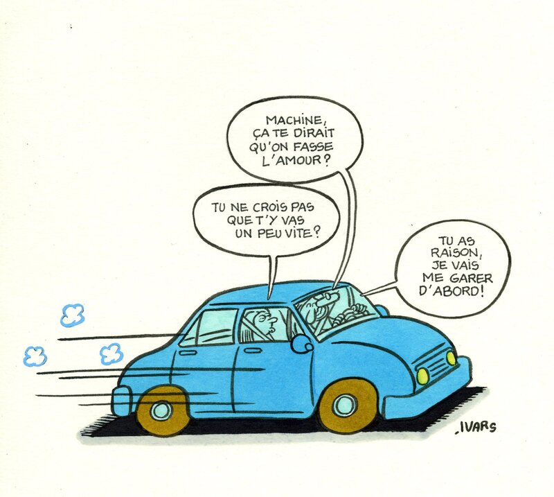 En vente - Machine par Éric Ivars - Illustration originale