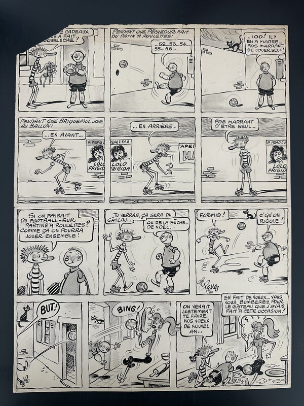 En vente - René Pellos Planche Originale 