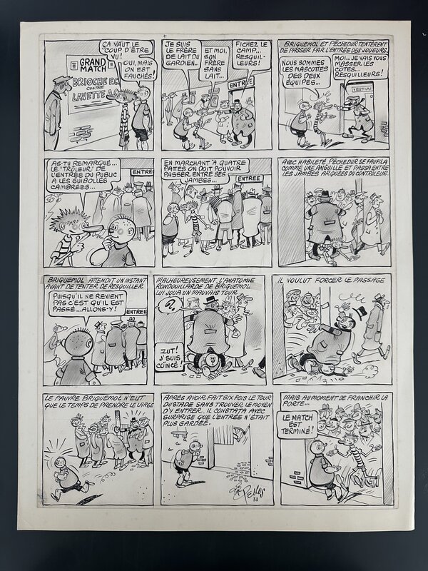 En vente - René Pellos Planche Originale 