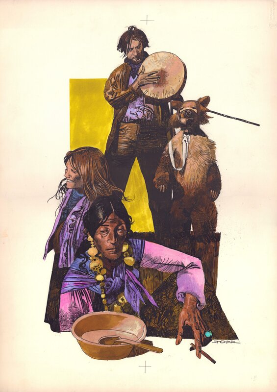 En vente - Sergio Toppi, Dove vanno gli zingari [roman pour enfants] Rusconi Editore - Illustration originale